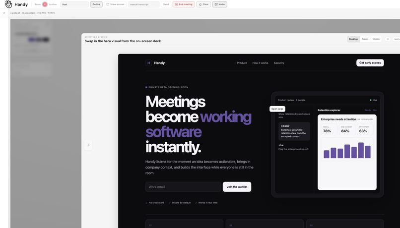 Handy: Live meetings, with context. – screenshot 9