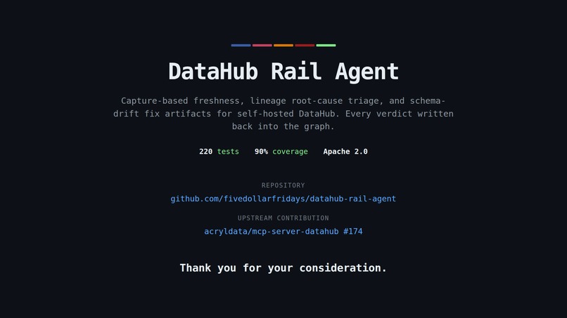 DataHub Rail Agent – screenshot 1
