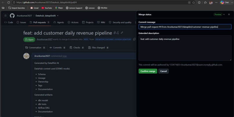DataPilot AI : The Metadata Aware AI Data Engineer – screenshot 2