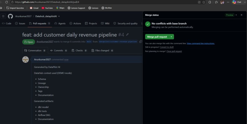 DataPilot AI : The Metadata Aware AI Data Engineer – screenshot 3