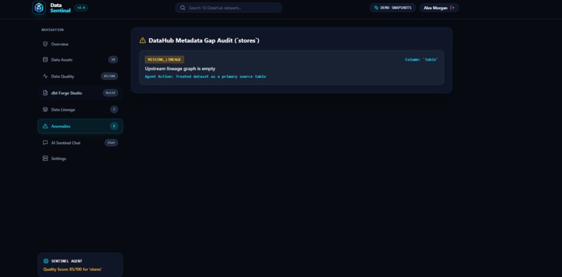 DataSentinal – screenshot 2