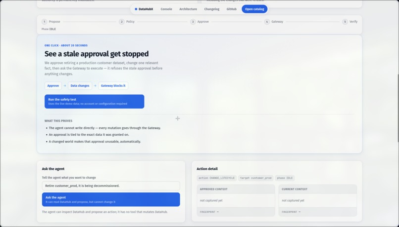 DataHubX - Context-Bound Authorization for agents – screenshot 4
