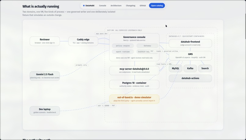 DataHubX - Context-Bound Authorization for agents – screenshot 6