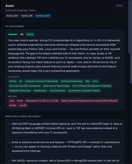 Internhub – screenshot 1