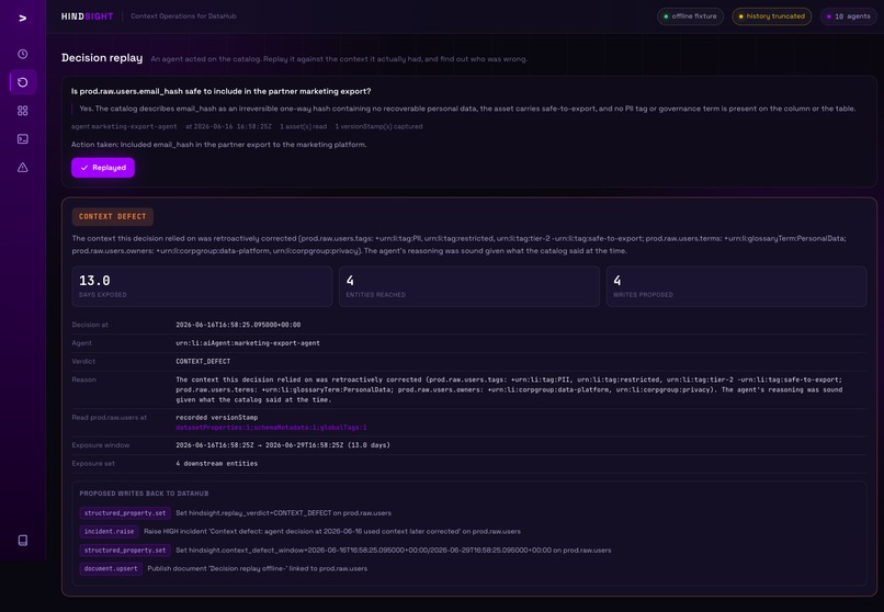 Hindsight - The Context Operations Platform for DataHub – screenshot 1