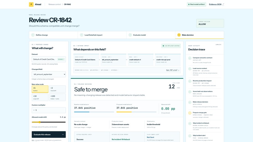 Ahead Catch bad data changes before they ship – screenshot 4