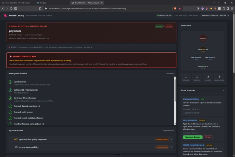 Model Canary – screenshot 2
