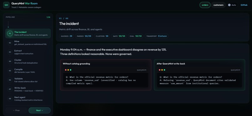 Querymint – screenshot 2