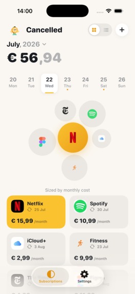 Cancelled - Subscription Assistent – screenshot 2