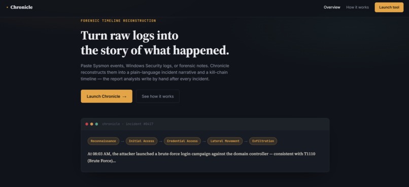 Chronicle — AI Incident Storyteller – screenshot 1