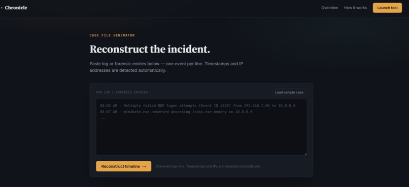 Chronicle — AI Incident Storyteller – screenshot 6