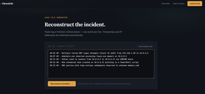 Chronicle — AI Incident Storyteller – screenshot 7