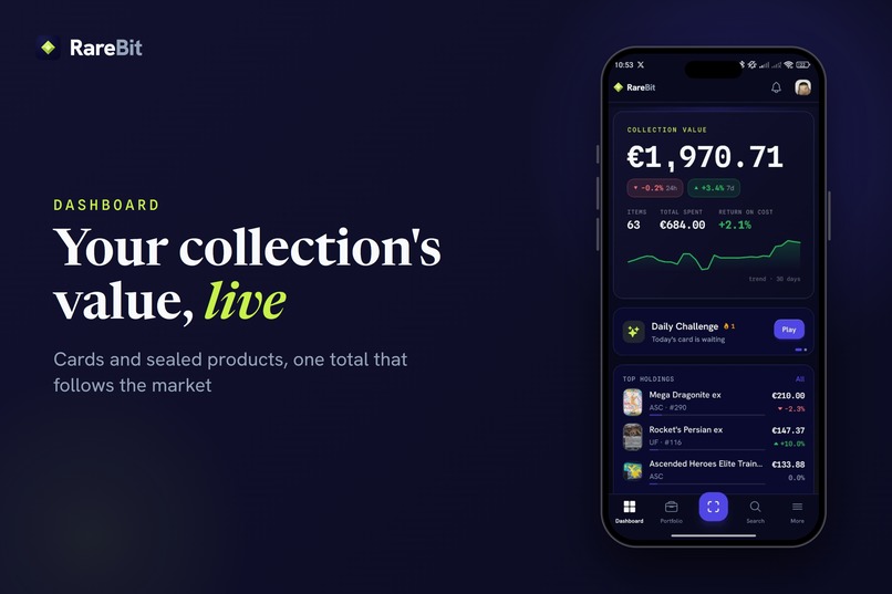 RareBit — TCG Portfolio Tracker – screenshot 1