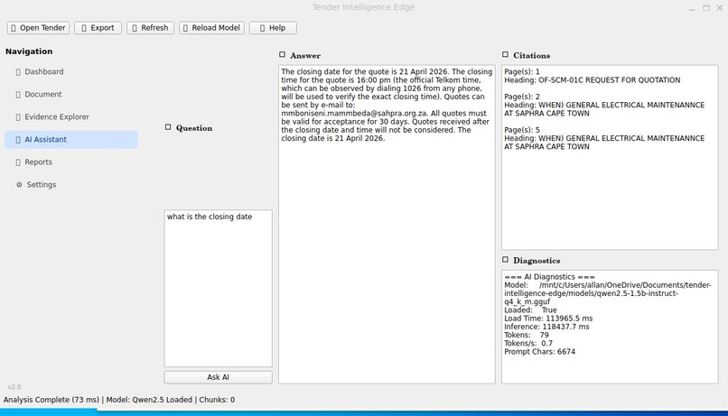 TenderGPT Edge – screenshot 1