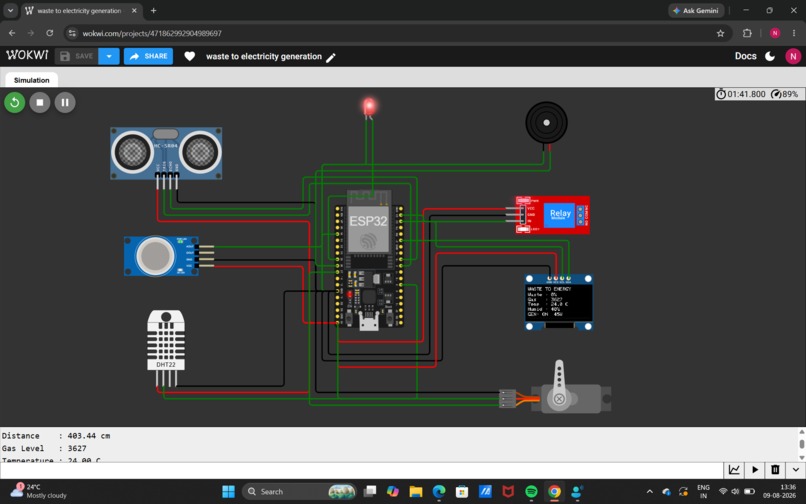 smart organic waste to electricity generation system – screenshot 1