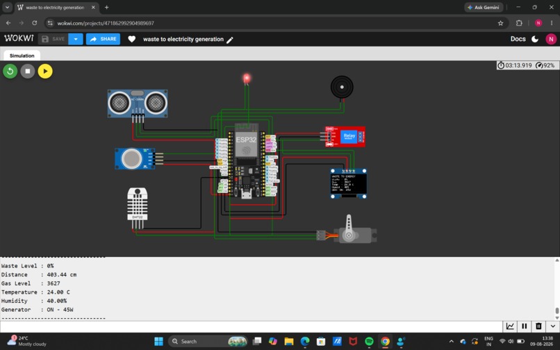 smart organic waste to electricity generation system – screenshot 3