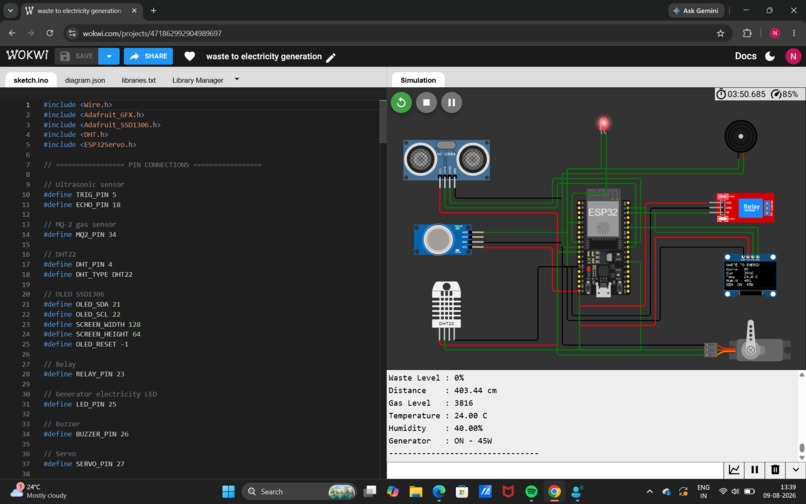 smart organic waste to electricity generation system – screenshot 5
