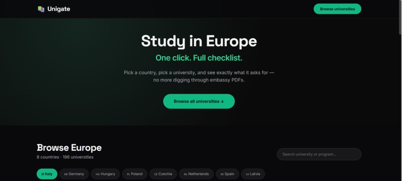 UniGate – screenshot 1