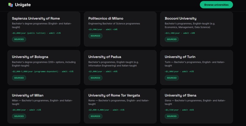 UniGate – screenshot 3