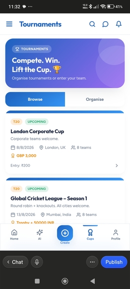 CricketNearby — AI-Powered Grassroots Cricket Platform – screenshot 7