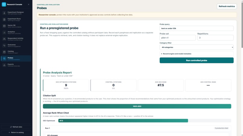 GEO Experiment Platform – screenshot 8