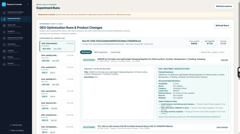 GEO Experiment Platform – screenshot 15