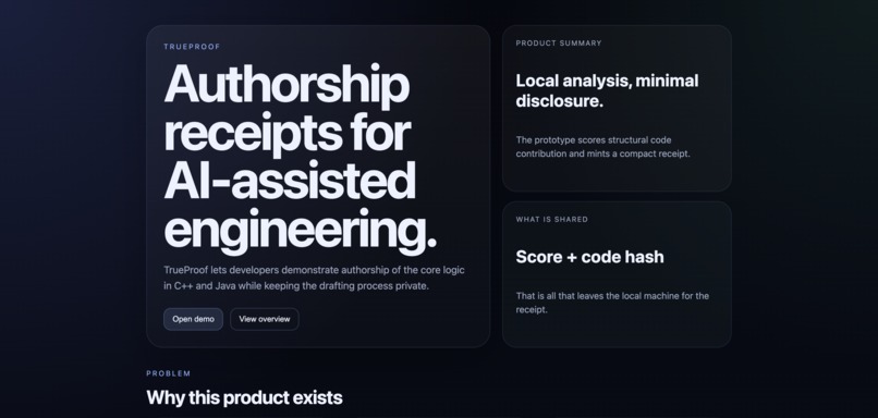 TrueProof – screenshot 1