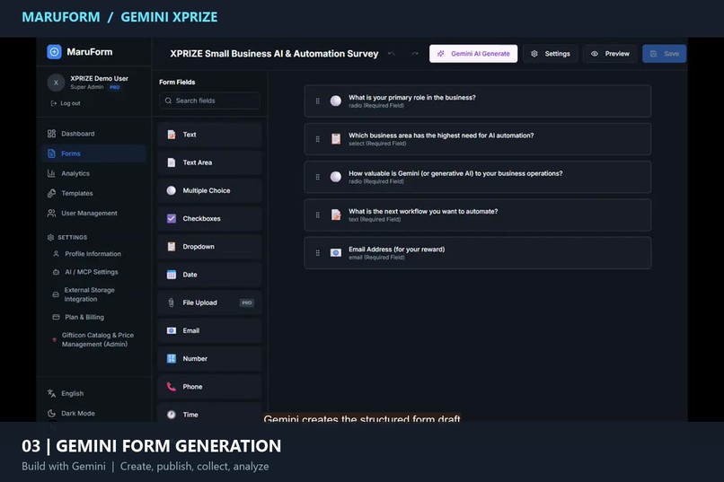 MaruForm: Gemini-Powered Autonomous Form & Workflow Platform – screenshot 11