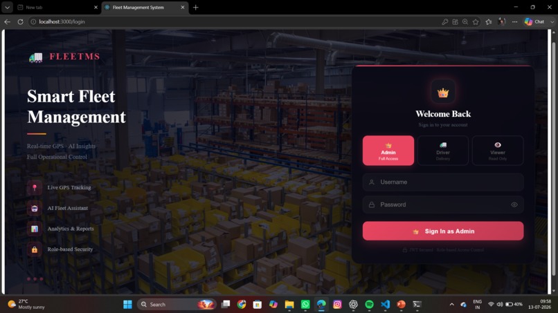  Smart Fleet Management System (FleetMS) – screenshot 1