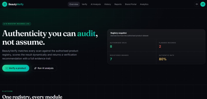 BeautyVerify – screenshot 1