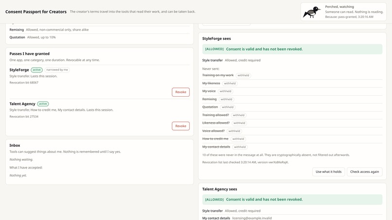 Consent Passport for Creators – screenshot 5