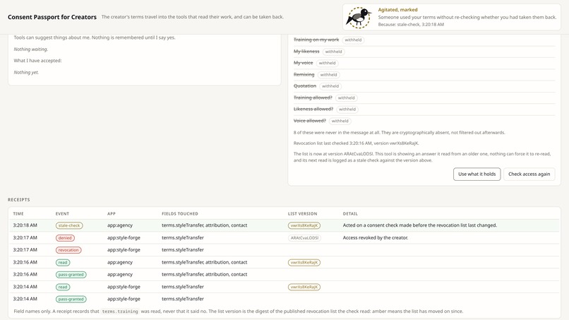 Consent Passport for Creators – screenshot 4