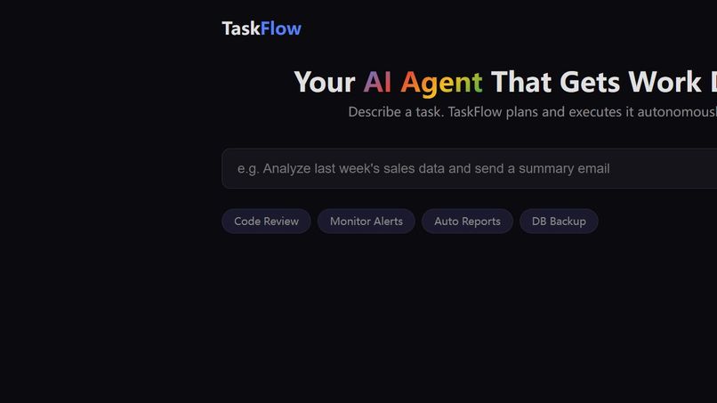 TaskFlow - AI Workflow Agent – screenshot 1