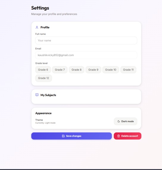 StudyBuddy AI  – screenshot 1