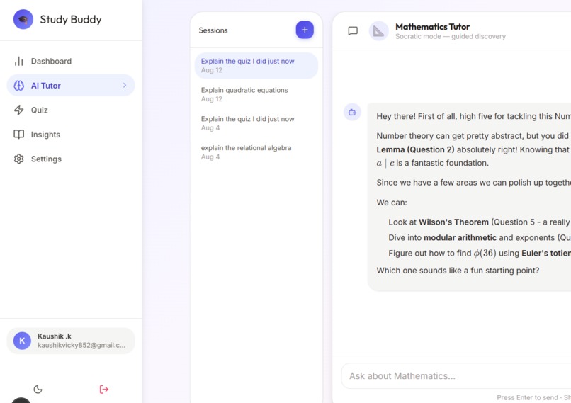StudyBuddy AI  – screenshot 2