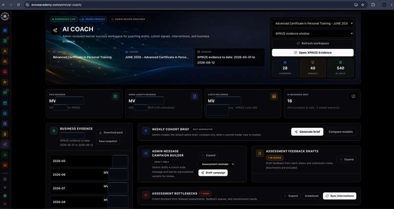 AI Coach Layer for Evove Academy LMS  – screenshot 1