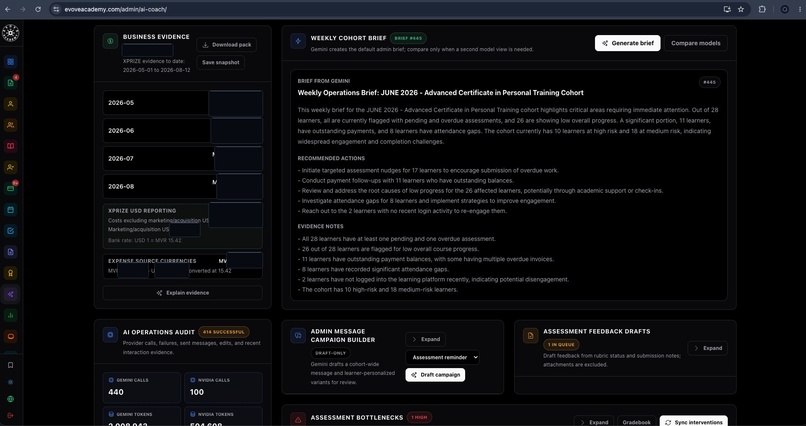 AI Coach Layer for Evove Academy LMS  – screenshot 2