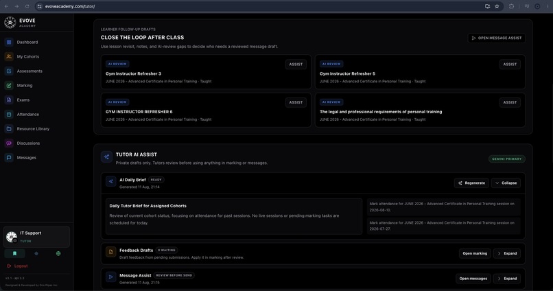 AI Coach Layer for Evove Academy LMS  – screenshot 5
