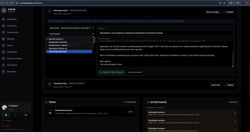 AI Coach Layer for Evove Academy LMS  – screenshot 8