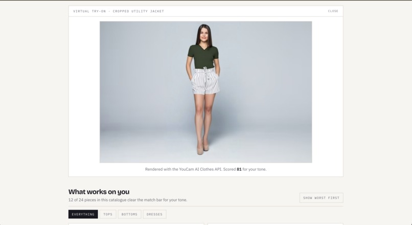 ToneGrid-Skin AI + Apparel VTO – screenshot 4
