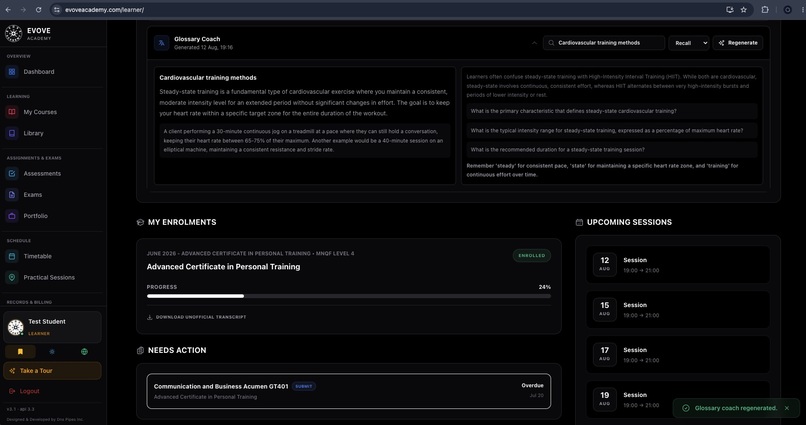 AI Coach Layer for Evove Academy LMS  – screenshot 14