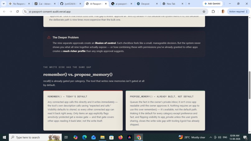 AI Passport Consent Audit – screenshot 1