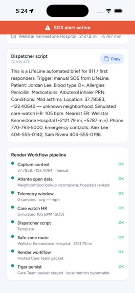 Lifeline App – screenshot 2