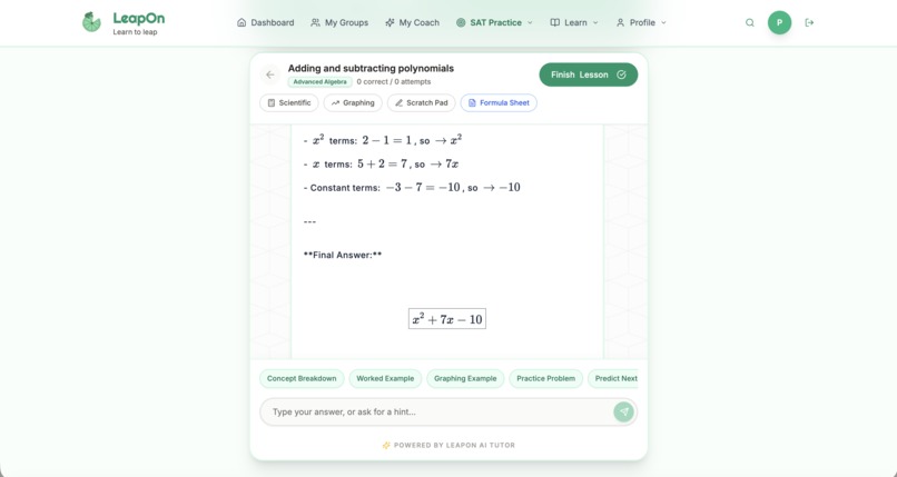LeapOn SAT – screenshot 3