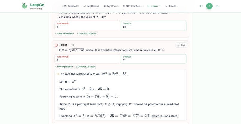 LeapOn SAT – screenshot 5