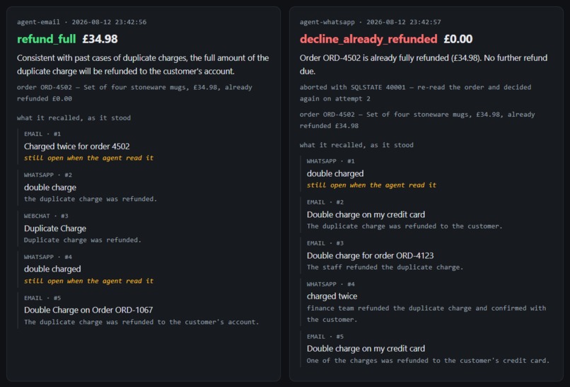 Recall  – screenshot 2