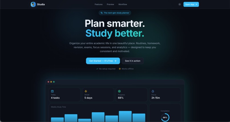 Studia | Plan Smarter. Study Better. – screenshot 1