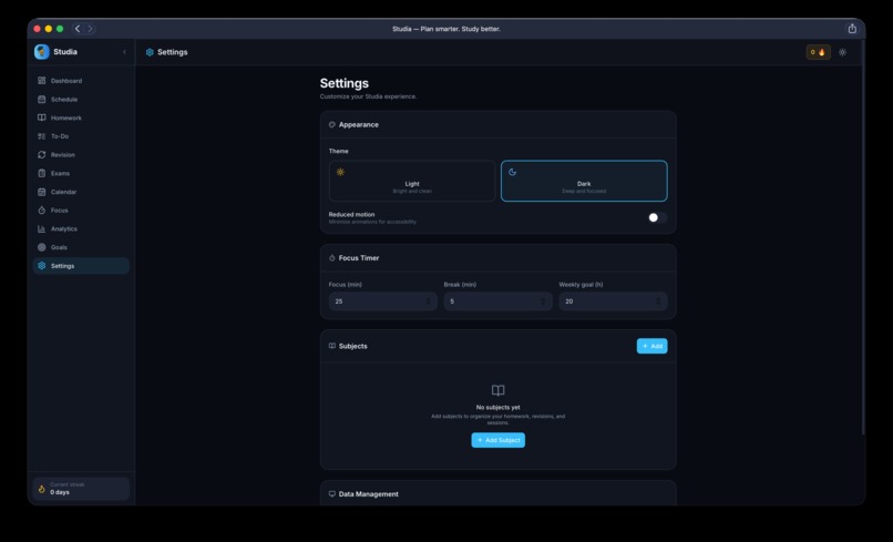 Studia | Plan Smarter. Study Better. – screenshot 12