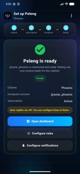 Peleng: Secure Sales for Instagram, WhatsApp & Telegram – screenshot 3