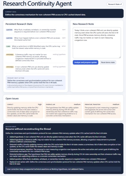 Research Continuity Agent – screenshot 3